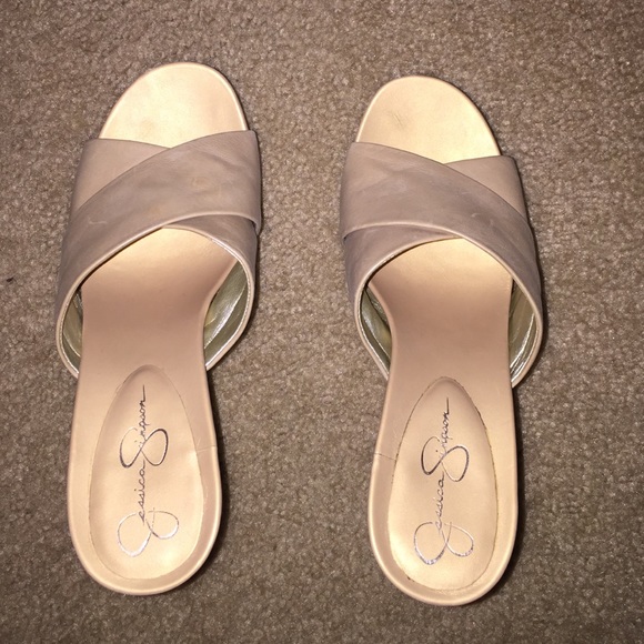 Peep toe wedges