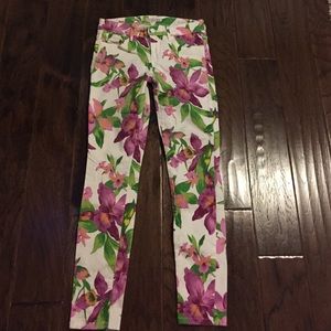 Floral patterned Guess jeans