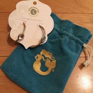 Nugget gem hoop earrings