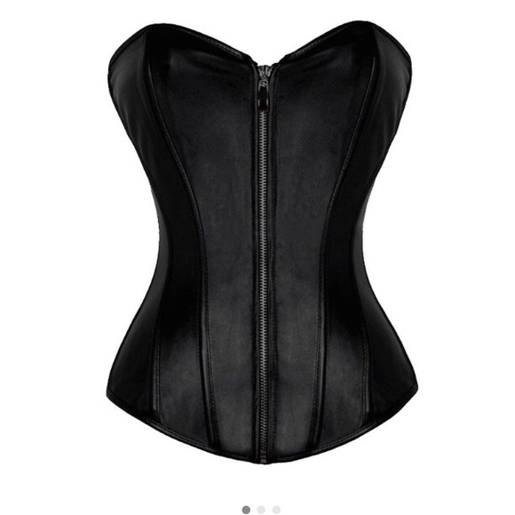 Black bustier corset