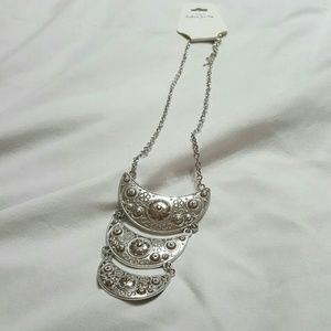 Brand New Faux Silver Necklace