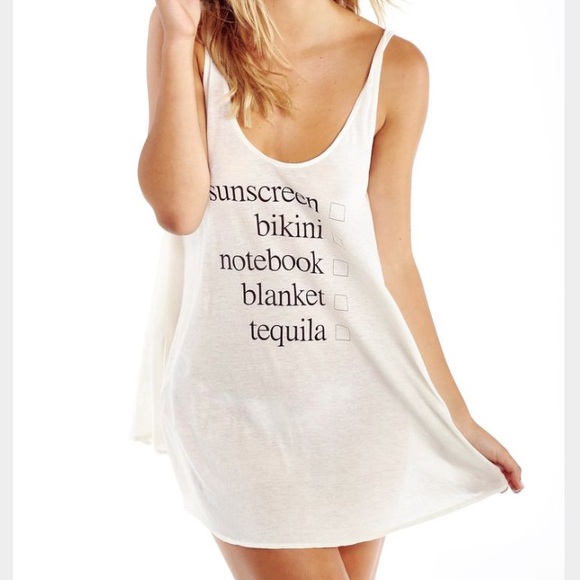 NWT Wildfox Swim Checklist Cover Up