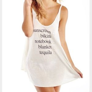 NWT Wildfox Swim Checklist Cover Up