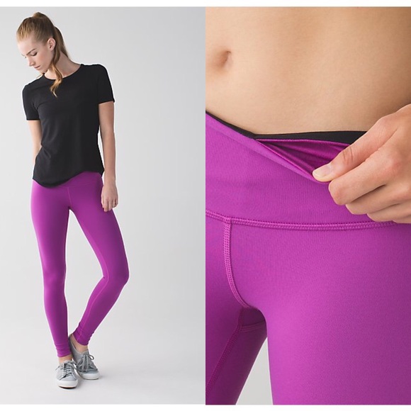Lululemon Wunder Under Pant Ultraviolet/Black