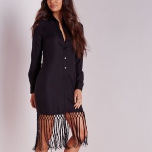 Missguided Tassel Shirt Dress
