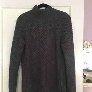 Gray half turtle neck Knit Sweater