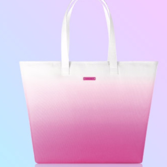NEW CLINIQUE PINK OMBRÉ TOTE BAG-PERFECT BEACHBAG!