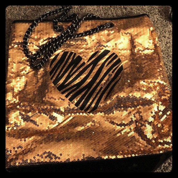 Beaty Johnson large gold sequence bag