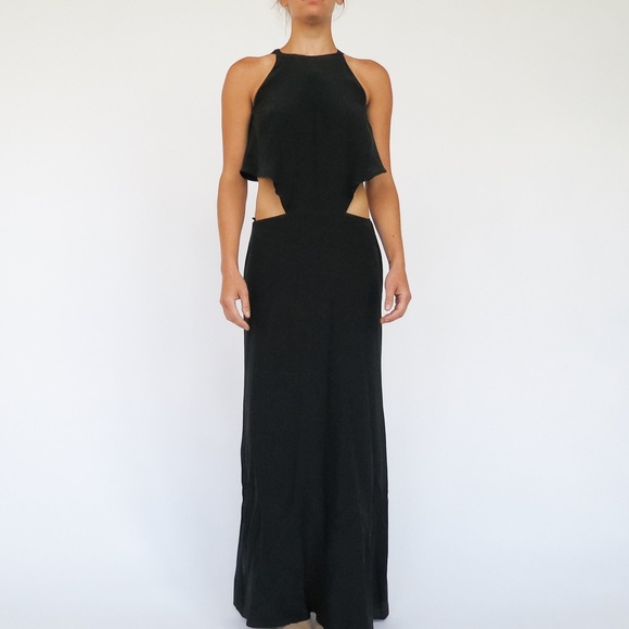 Black Cutout Maxi Dress. Size 4