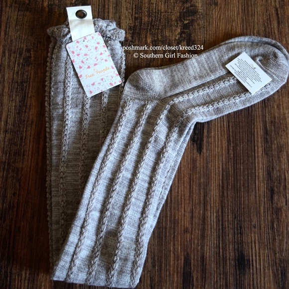 FREE PEOPLE Socks Thigh High Knee Tall Long Boot - Picture 2 of 4