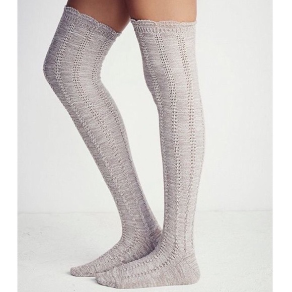 FREE PEOPLE Socks Thigh High Knee Tall Long Boot - Picture 4 of 4