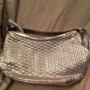 New , shoulder bag, pewter