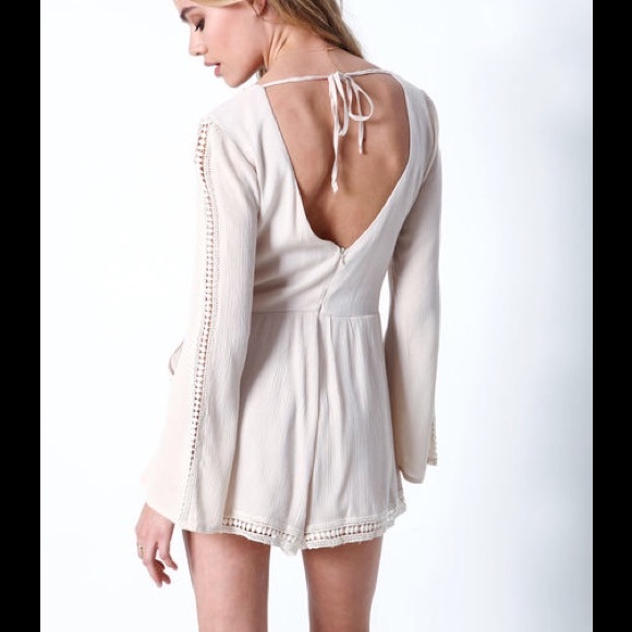 NWT Boho Tan Romper - Picture 3 of 4