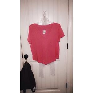 Pink Aeropostale V Neck Shirt