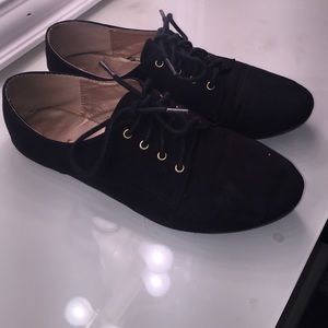 Black loafers