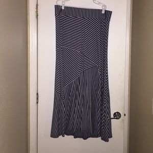 Navy and white striped maxi skirt! Size 2
