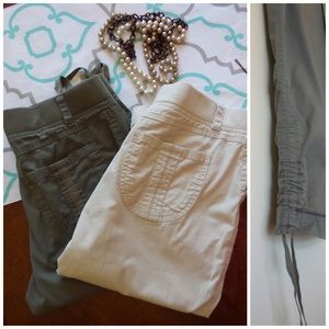 3 pair Capri Bundle! Dark brown, Olive and Cream.