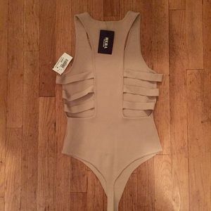 Nude Cut Out Back Bodysuit