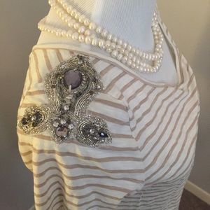 Athropologie Deletta Striped Tee