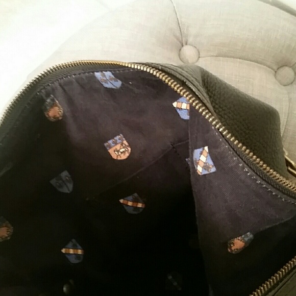 Black leather J.crew hobo style purse - Picture 3 of 8