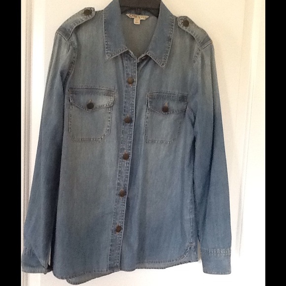 Cabi denim button down top