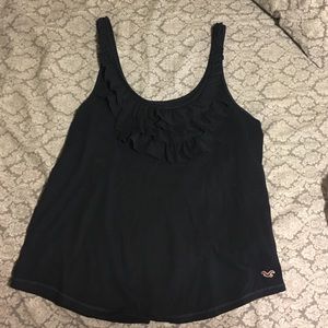 Navy Hollister ruffle in the front tank