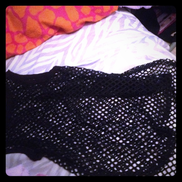 Mesh high low shirt