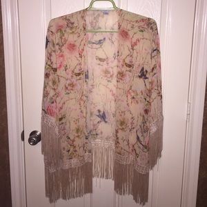Beautiful fringe kimono