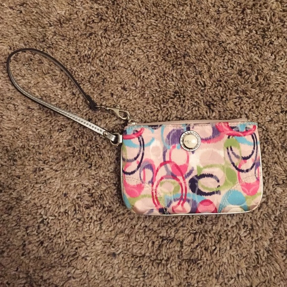 Coach wristlet Multicolored c logo