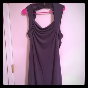 Very stylish pewter grey dress.