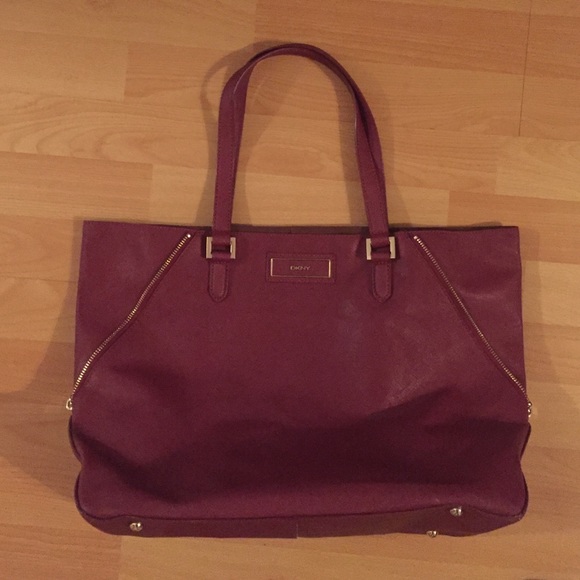 DKNY Safiano Tote with Side Zippers