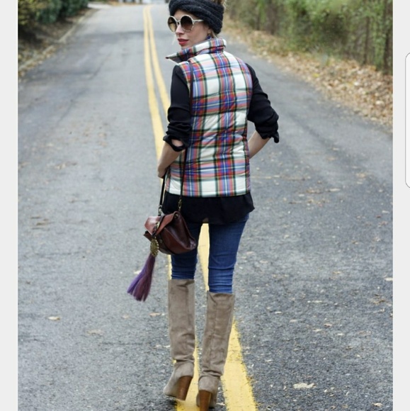 Lands' End Jackets & Blazers - Land's end plaid down vest