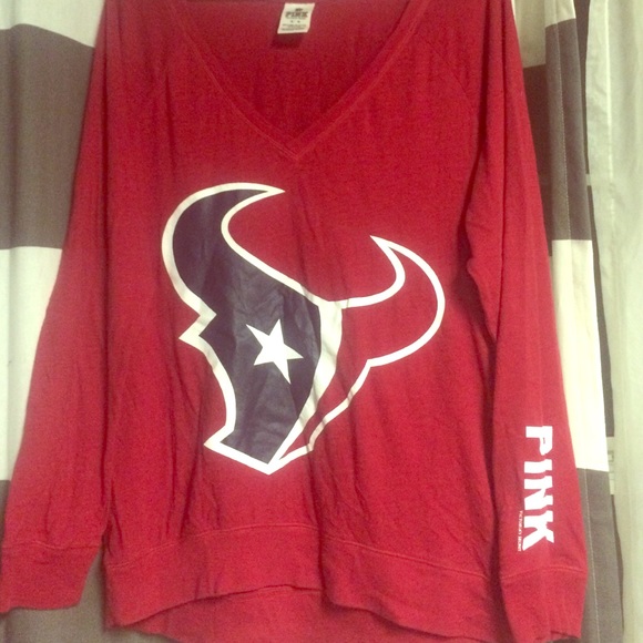 PINK Texans V-neck Tshirt!