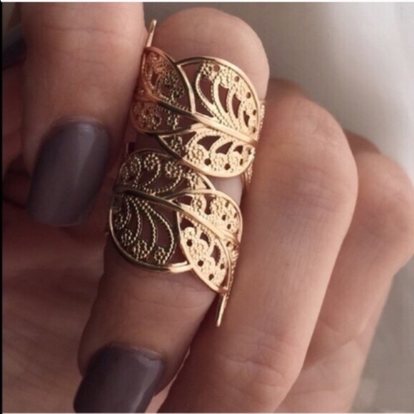 Jewelry - 2/$15 Filigree Wrap Ring gold
