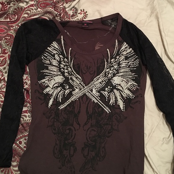 Rock & Roll Cowgirl Long sleeve lace shirt