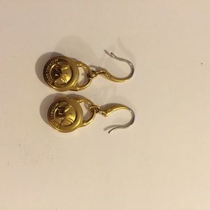 Michael Kors gold logo earrings