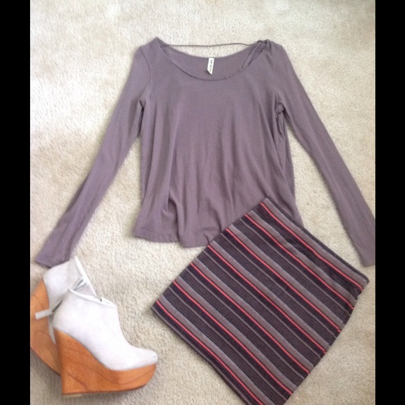 Free People striped mini skirt size XS