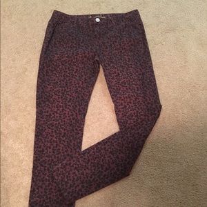 American Rag floral skinny jeans.