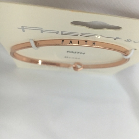 Rose Gold "Faith" Stamped Bracelet