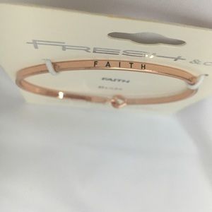 Rose Gold "Faith" Stamped Bracelet