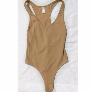 American apparel nude thong bodysuit size small