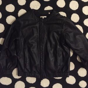 Vince Leather Golf Jacket