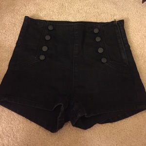 Black High Waisted Shorts