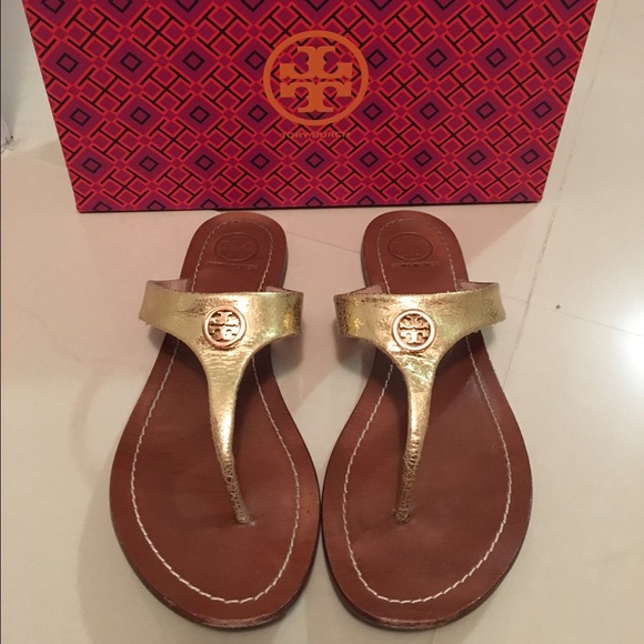 Tory burch gold sandals