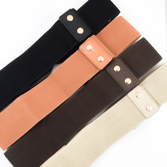 PLUS SIZE TWIST LEATHER BUCKLE CORSET BELT BEIGE - Picture 3 of 3