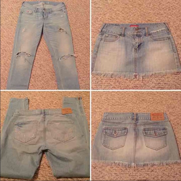 Hollister bundle skirt and jeans