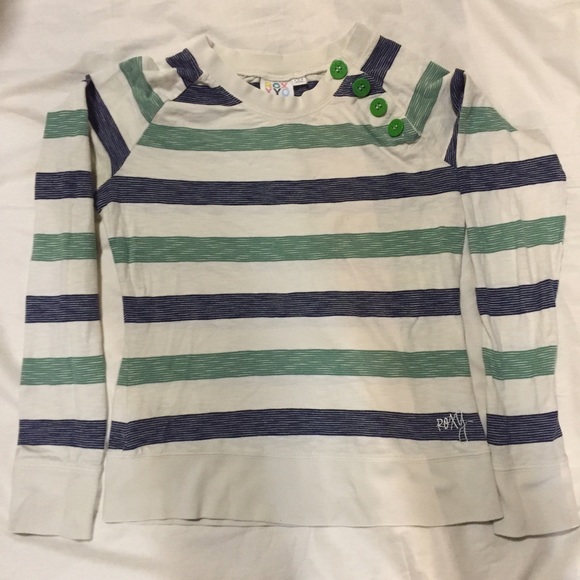 Striped sweater with buttons neck detail