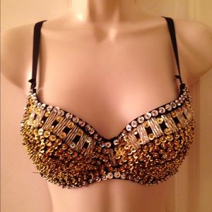 ✨Gold sexy sequins bustier bra✨