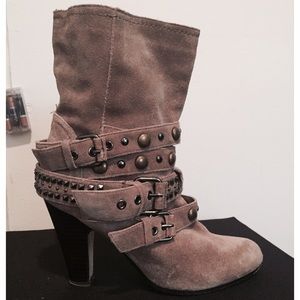Shoes - ❌ SOLD - Suede Boots w Buckles/Studs Shoes - ❌ SOLD - Suede Boots w Buckles/Studs