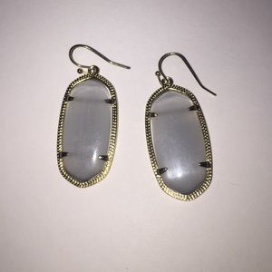 Kendra Scott grey pendant earrings
